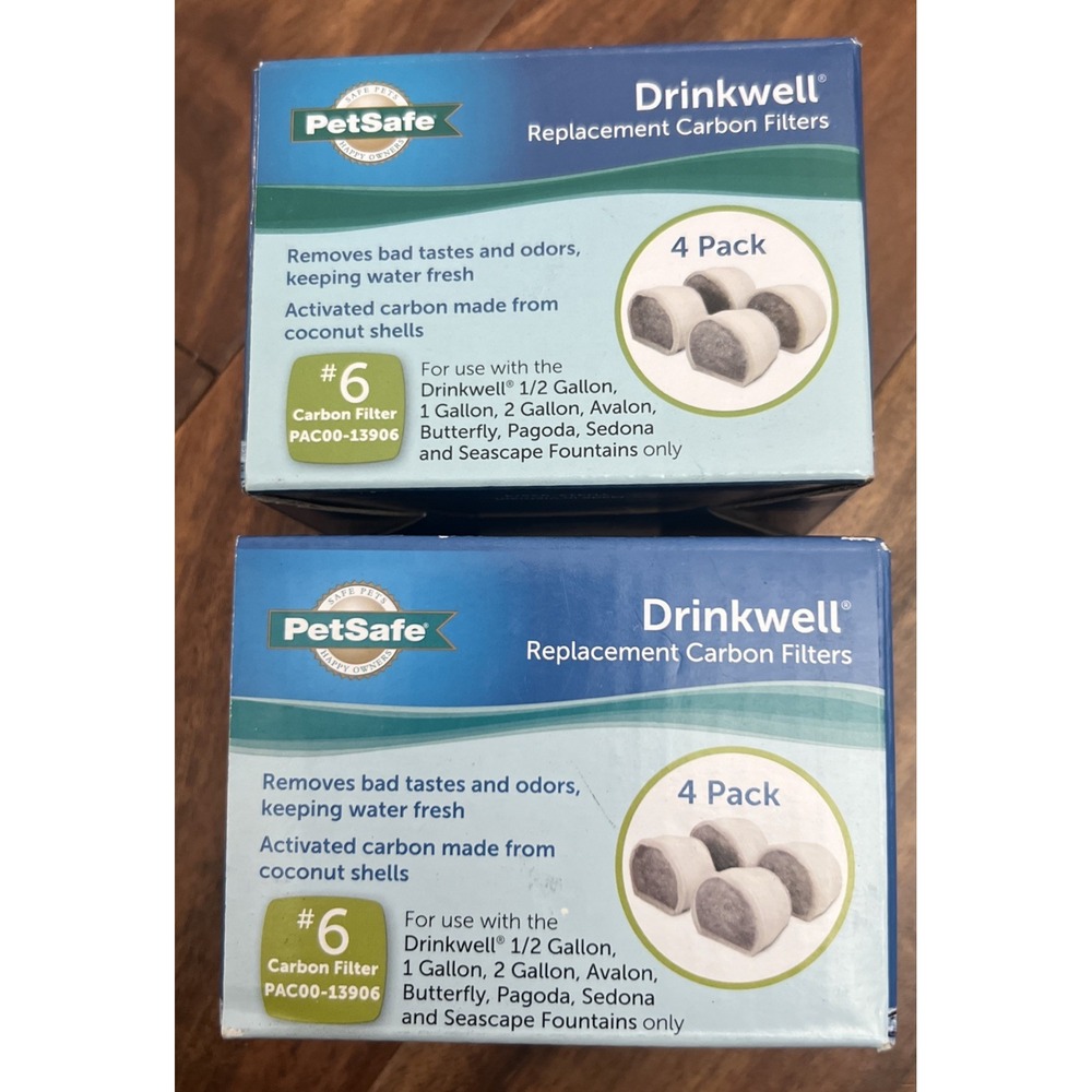 4 Pack PetSafe Drinkwell Replacement Carbon Filters #6 PAC00-13906 NEW Lot Of 2